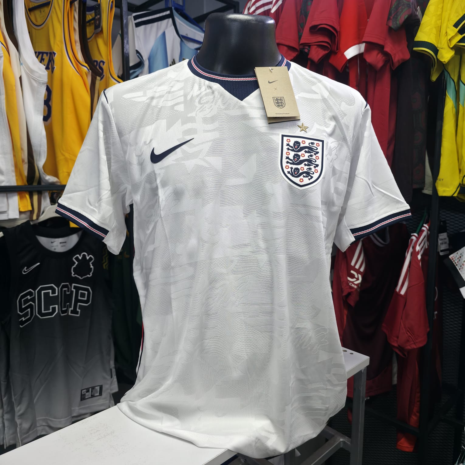 The England Home Player Version jersey.